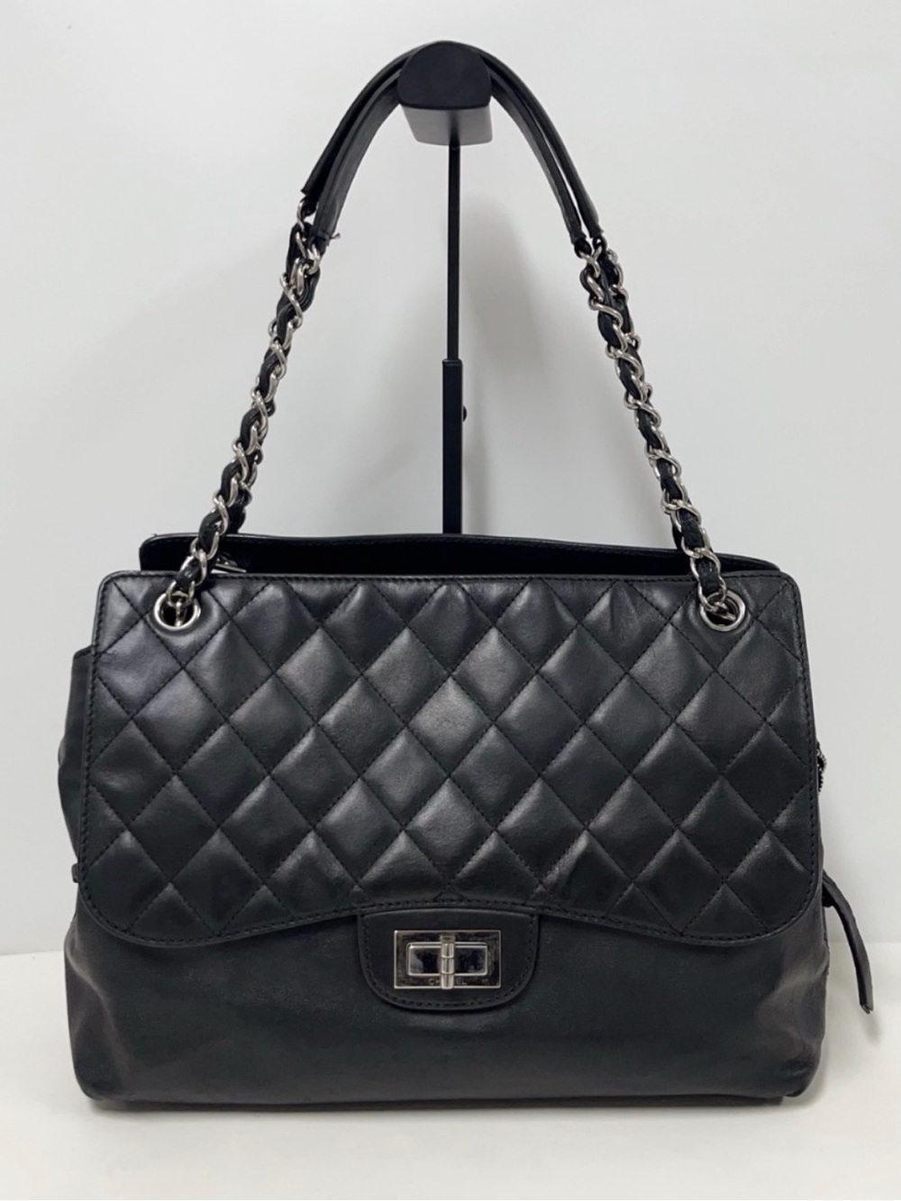 Vintage Chanel Quilted Calfskin 2.55 Mademoiselle Lock Flap Tote Bag